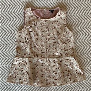 Ann Taylor Sleeveless Lace Blouse